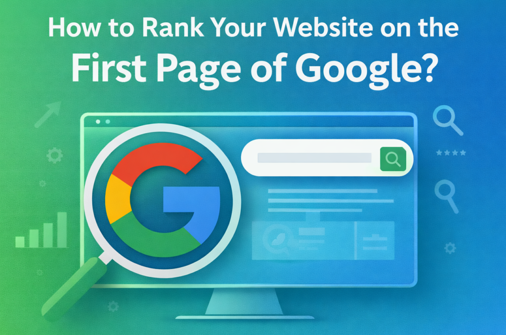 how to rank your website on the first page of google 2026
